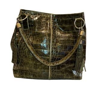 Alessandra Magnolie green eather Tote